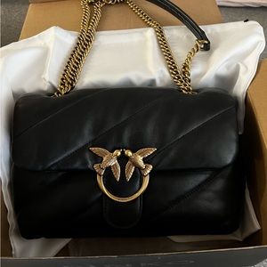 Pinko Love puff crossbody bag black